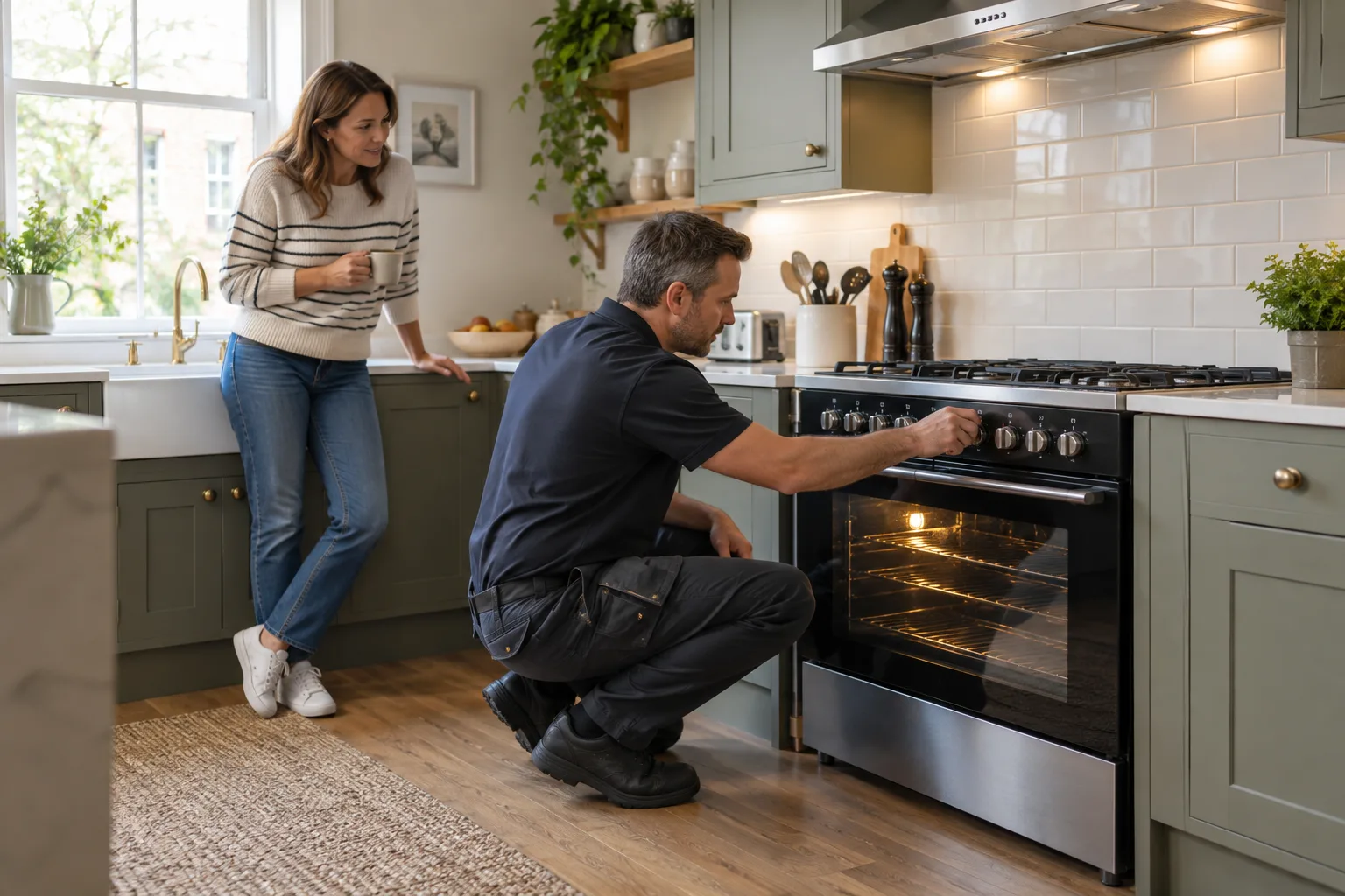 Cooker repair completed work in a London property