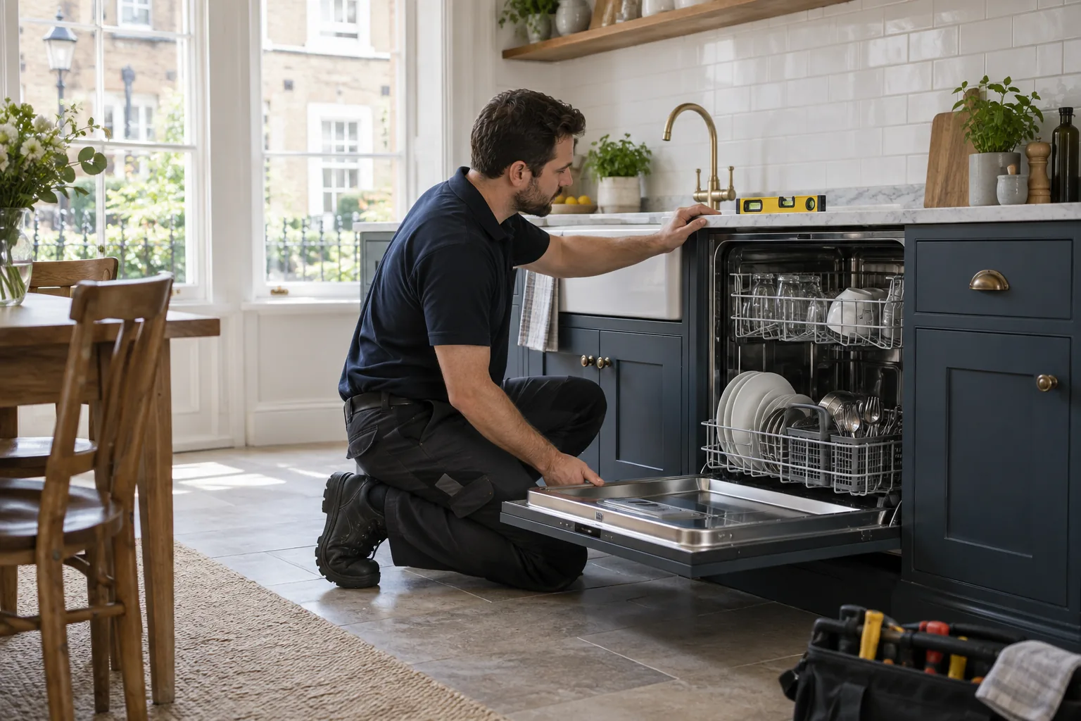 Dishwasher repair completed work in a London property