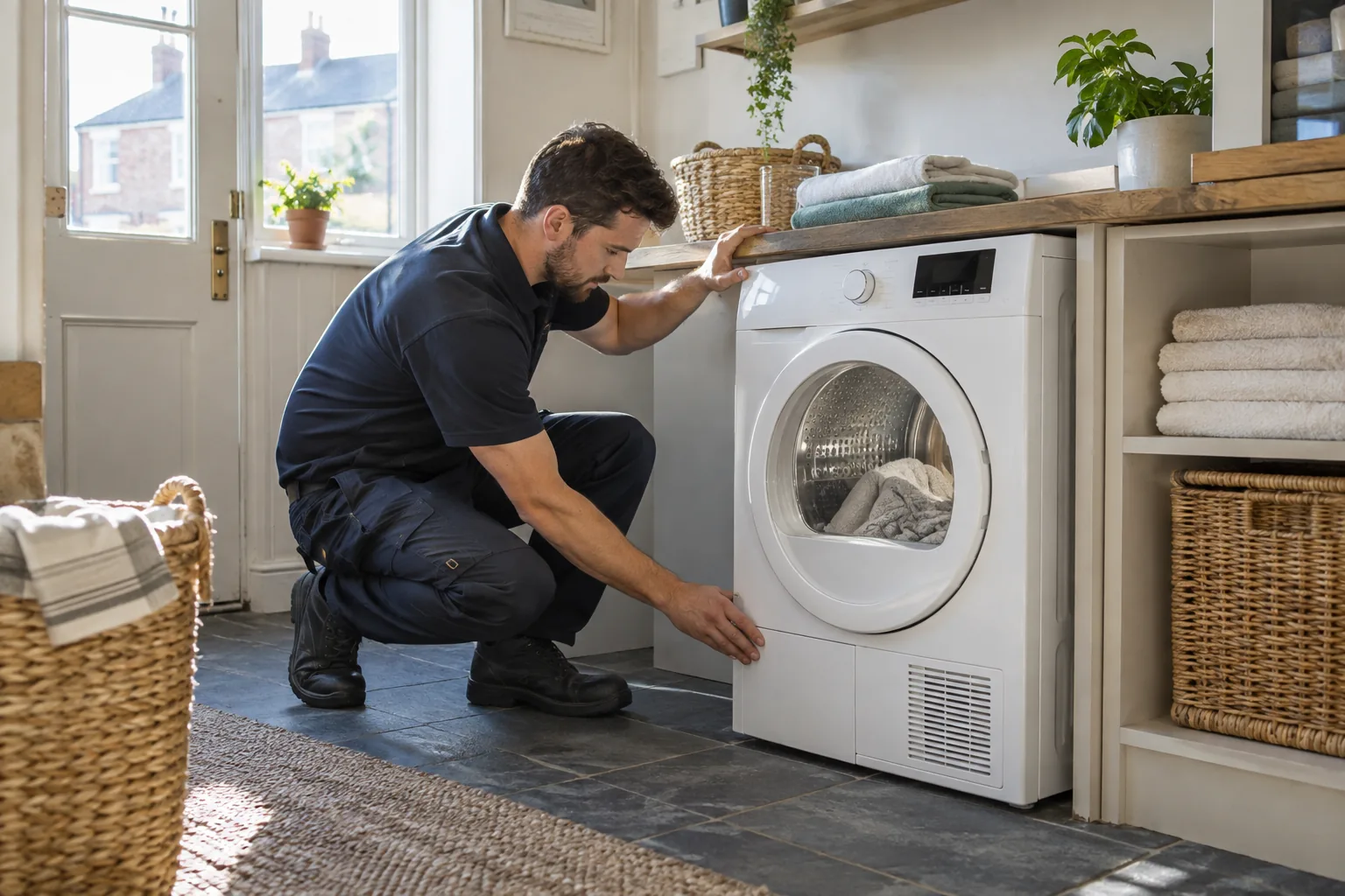 Tumble dryer repair completed work in a London property