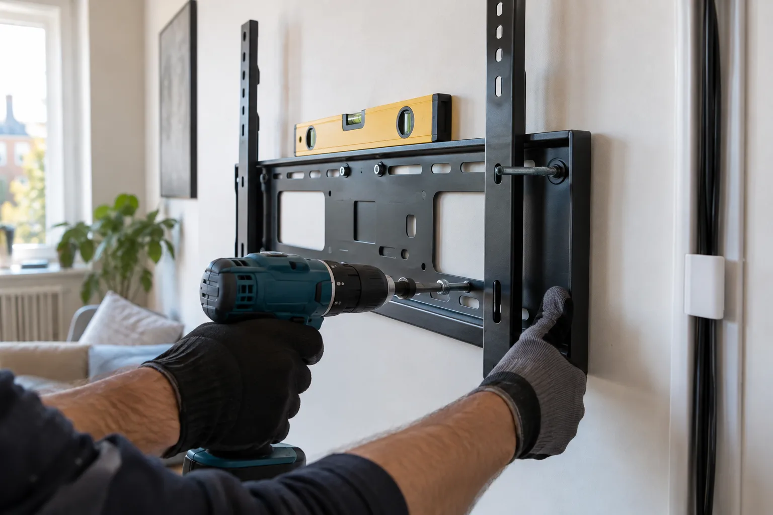 TV installation work detail in London